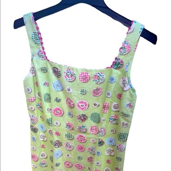 SHARON Young vintage floral button print shift dress size 8 - Picture 4 of 9